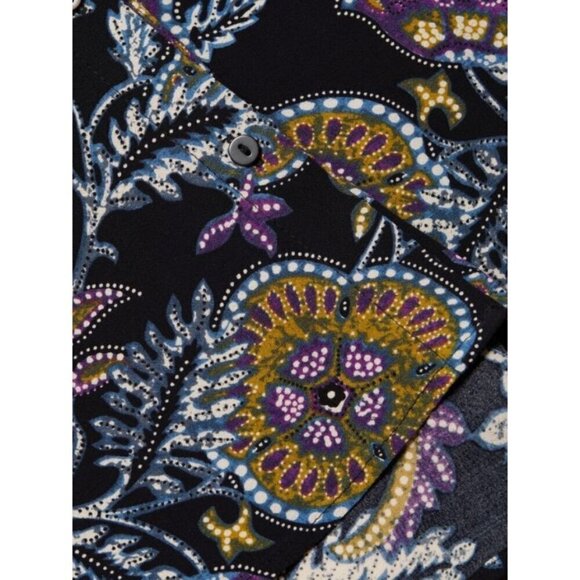 💕BA&SH💕 Valska Crepe Shirt ~ Noir Black Paisley Print XS US 2 NWOT - Picture 11 of 16